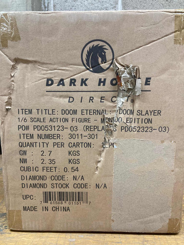 Doom Slayer 1/6 Eternal Dark Horse Mondo Edition Original