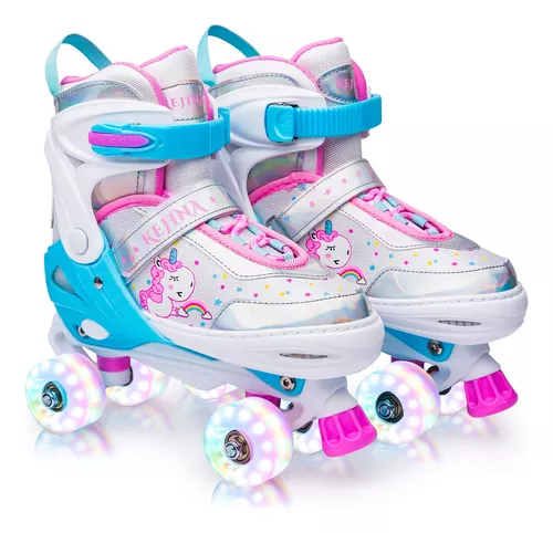 Patines en línea con luces Led para niños y niñas, zapatos de
