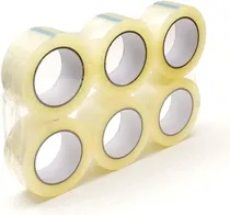 Comprar 6 Cintas De Embalaje Transparente 48x100 Metros Color Cristal Lisa