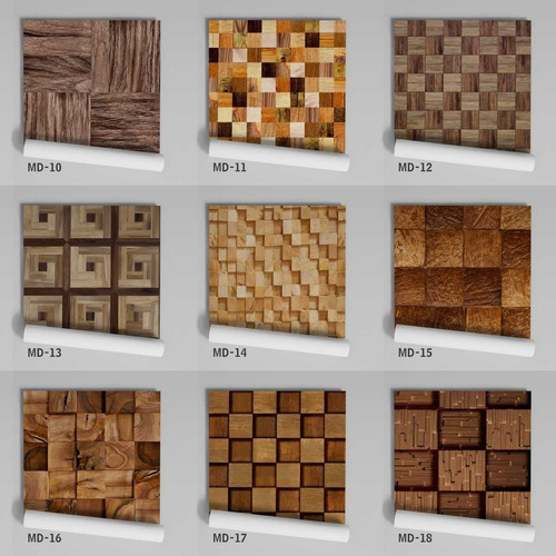 Imagem 4 de 9 de Papel De Parede Adesivo Madeira Filetes Md-02 - 36 Unidades