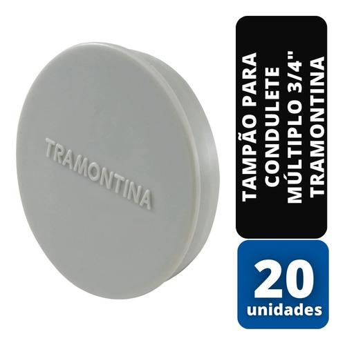 Kit C/ 20 Tampão Para Condulete Múltiplo 3/4  Tramontina