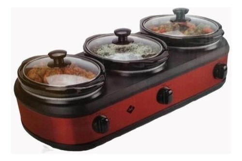 Olla de cocción lenta eléctrica Rechaud triple buffet 127 V