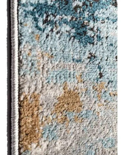 Alfombra Para Living Azul Moderna 290 X 200 Cm Mihran +
