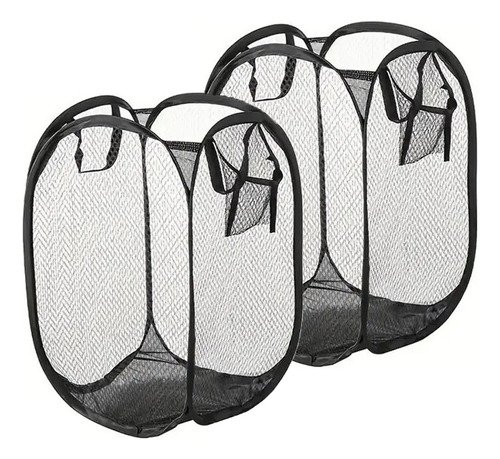 Sh Cesta Malha Dobrável 2 Peças Para Organizador Roupa