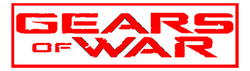 Sticker Vinil Gears Of War Logo Rojo 2 Pzs $135 Mikegamesmx