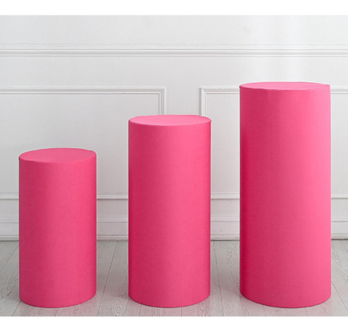 3 Uds Cubiertas De Pedestal Cilíndrico Soporte De Zócalo