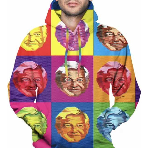 Sudadera Pop Art De Amlo Única Talla Grande