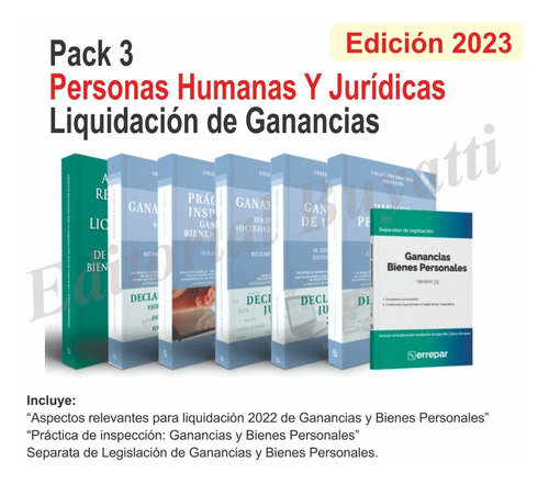 Liquida Ganancias Pack 3: Personas Humanas Y Juridicas 2022