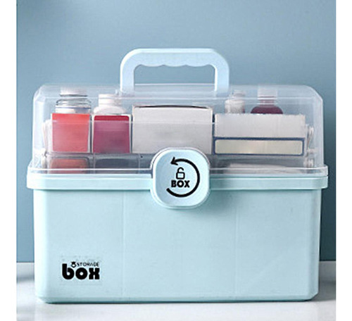 Botiquín De De Caja De Contenedores De Azul De 3 Niveles