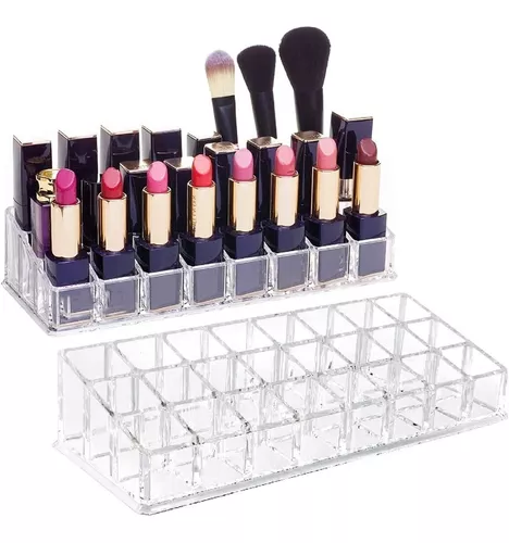  Organizador de maquillaje y lápiz labial, 24 espacios