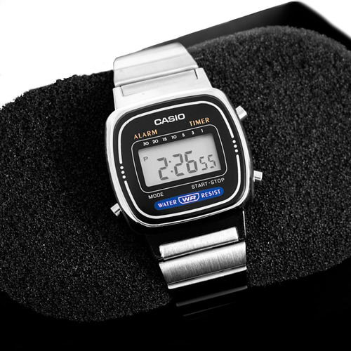 Reloj Casio Mujer La670wa-1df Color Plateado Digital 30m