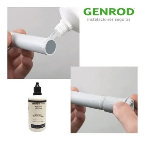 Imagen 4 de 9 de Adhesivo Sellador Pegamento Para Caño Genrod Ip65
