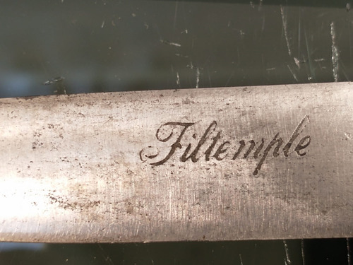 Imagen 3 de 10 de Antiguo Cuchillo Filtemple Con Vaina De Metal