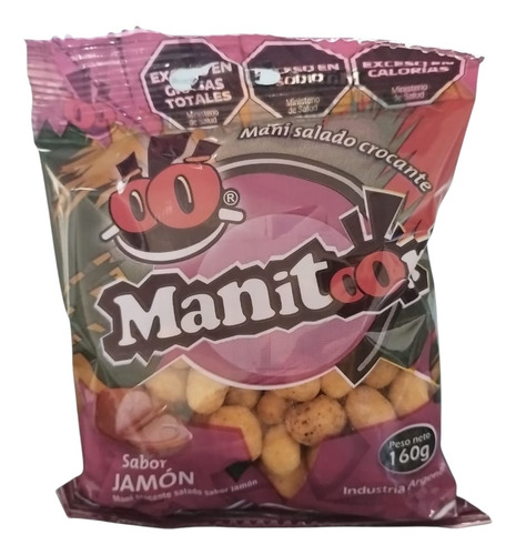 Mani Japones Manitoon 160gr X6 Unidades Sabor Jamon