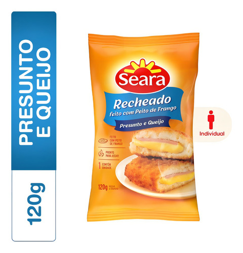 Empanado Recheado de Presunto e Queijo Seara 120g