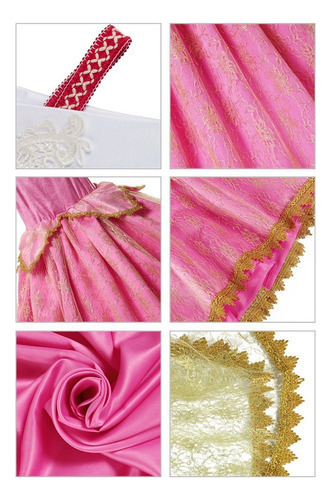 Vestido De Princesa Fiesta Para Niñas Bella Durmiente Aurora