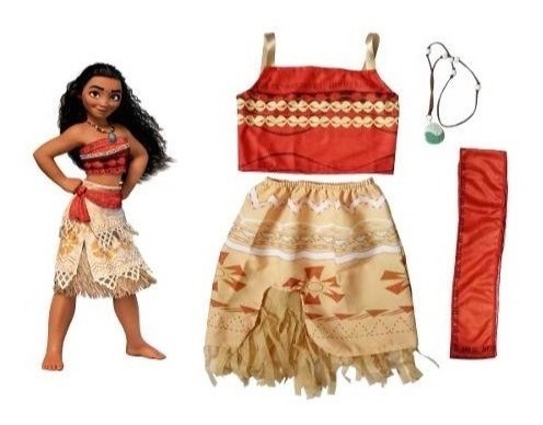 Fantasia Da Moana Com Colar.