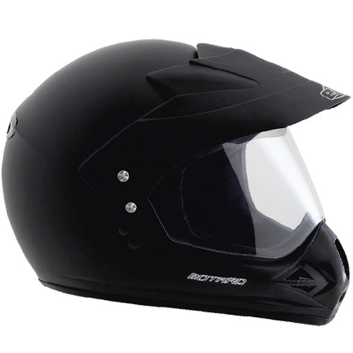 Capacete Moto Motard Cross Ebf Preto Fosco Viseira 2mm 60