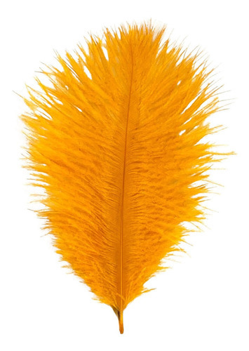  Plumas e Penas pluma de avestruz confete 5 a 12 cm carnaval artesanato 005 cor amarelo ouro