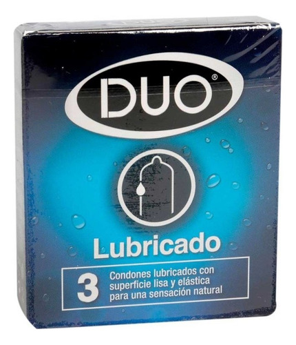 Condones Duo Lubricado 3 Unidades