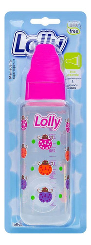 Mamadeira Lolly Zoo Bico Redondo 240ml - Rosa Cor Rosa-chiclete Animais