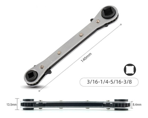 Chave De Catraca De Cabeça Dupla Para Ar Condicionado, Cabo