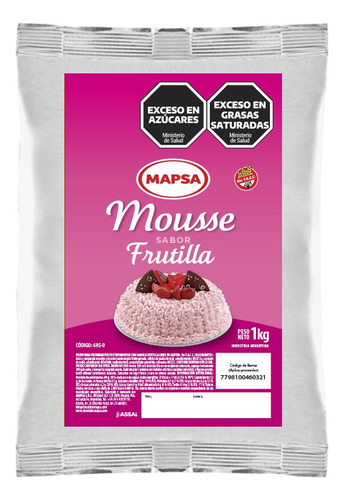 Premezcla Mix Postre Mousse De Frutilla Mapsa X 1 Kg