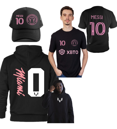 Buzo - Remera - Gorra Trucker - Combo Messi Inter - Unisex