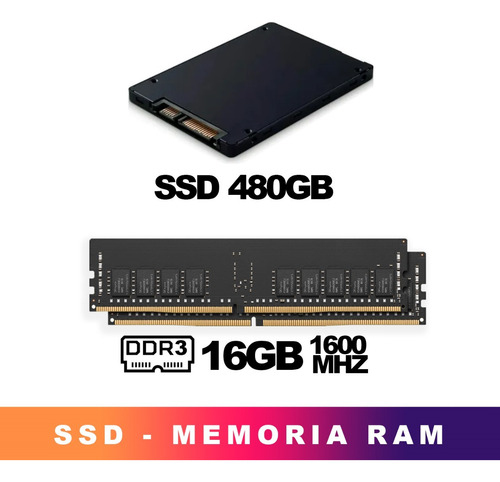 Pc Cpu Computadora Intel Core I5 6ta Ddr4 16gb Ram Ssd 480gb