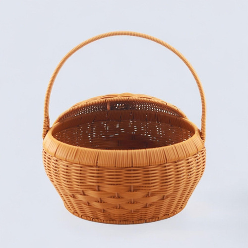 Cesta De Cesta De Vime De Imitação Cesta De Flores Cesta
