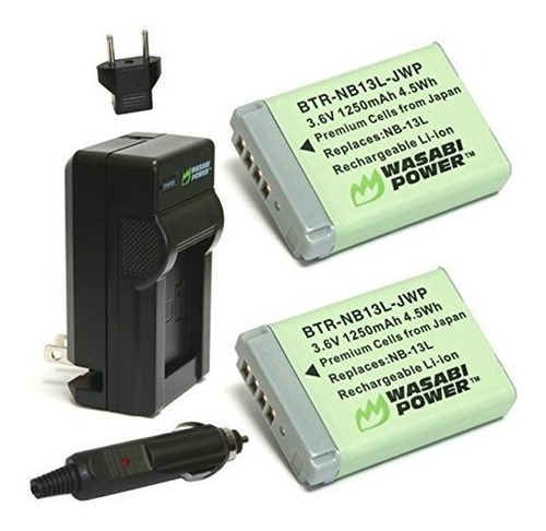 Batería Wasabi Power (paquete De 2) Y Cargador Para Canon