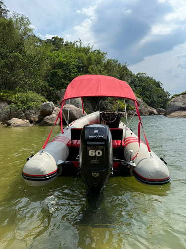 Bote Inflável 4,5m Com Motor De Popa Mercury 60hp Zero