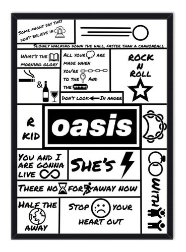 Cuadro Enmarcado - Póster Oasis 