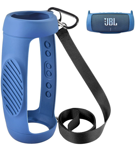 Funda De Silicona Para Parlante Jbl Charge 5 Azul