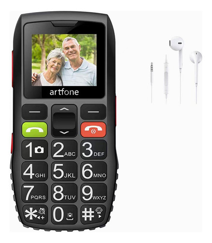 Artfone C1 Telefonos Celulares Para Personas Mayores Con Sos Botón, Radio Fm, Gran Teclado, Gran Volumen