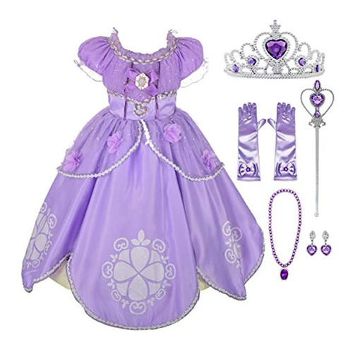 Disfraz De Princesa Para Niña Con Accesorios