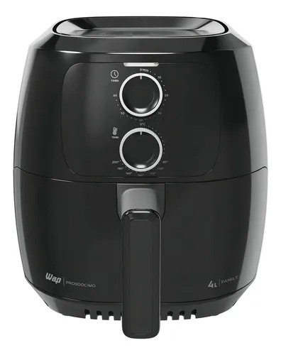 Fritadeira Elétrica Air Fryer Wap Family 4l 1500w Antiaderente Preta Preto 127v