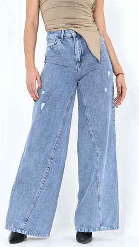 Jean Wide Leg Rígido Intervenido Dama Diva