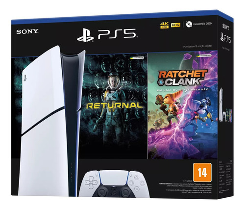 Ps5 Slim Digital Bundle Ratchet + Returnal + 2024 Cfi2014 Cor Branco