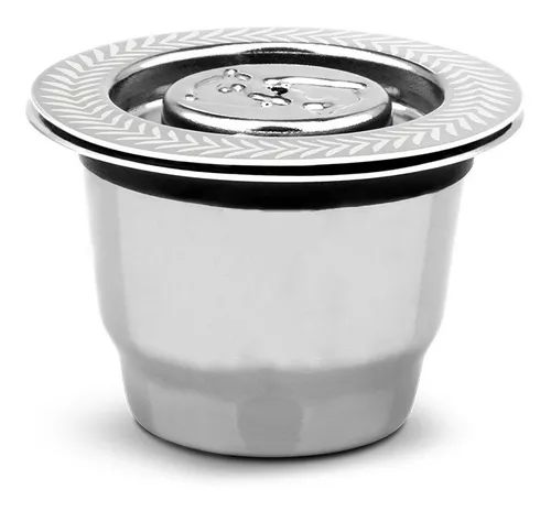 Cápsulas Nespresso reutilizables, tazas de filtro recargables, filtro de  café, cápsulas recargables de una sola taza (paquete de 3 unidades,  plateado)