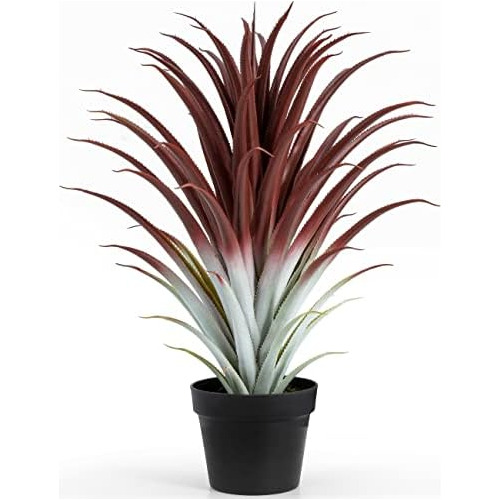 Planta De Aloe Vera Artificial Roja Grande Hiperrealist...