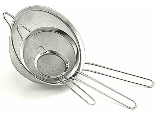 Cuisinart -juego De 3 Coladores De Malla De Acero Inoxidable