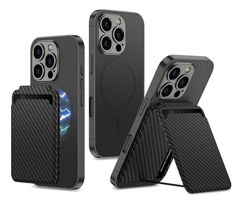 B Para Apple 16pro/promax Funda, Funda De Tarjeta Magnética