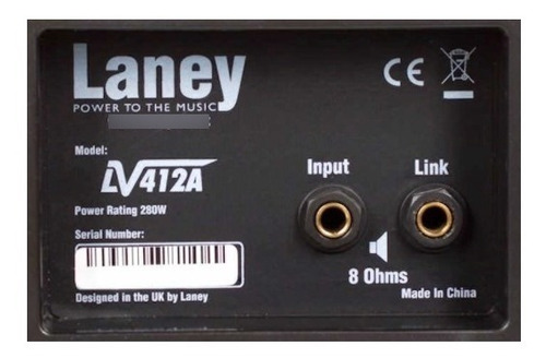 Imagen 3 de 3 de Cabinet 4x12 Lv 200w O Ohm Angulado Laney Pasivo