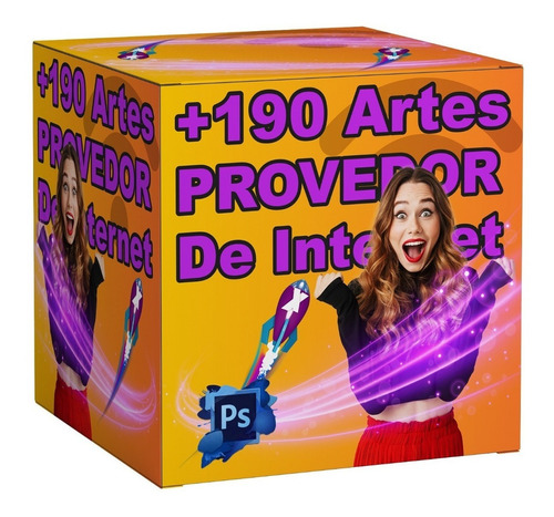 Pack +190 Artes Provedor De Internet Editável Em Psd + Bônus