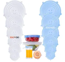 Comprar Tapas De Silicona Para Recipientes Por 6 Unds Varios Tamaños Color Blanco