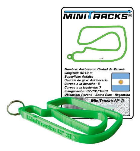 Llavero Autódromo Ciudad De Paraná - Minitracks 003