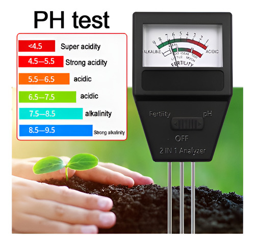 Medidor Ph 2 En 1 Suelo Fertilidad 3 Sondas Hogar Jardín