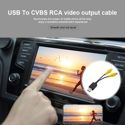 Caja De Salida De Vídeo Para Coche, Puerto Usb A Cvbs, Adapt