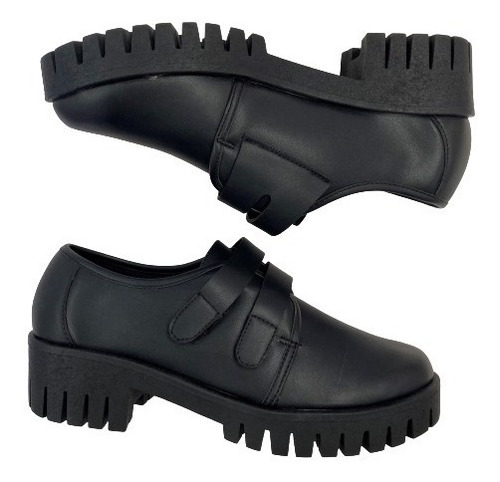Imagen 2 de 10 de Zapato Casual Dama Felipe Rentería Moda Escolar Velcro Doble